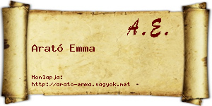 Arató Emma névjegykártya